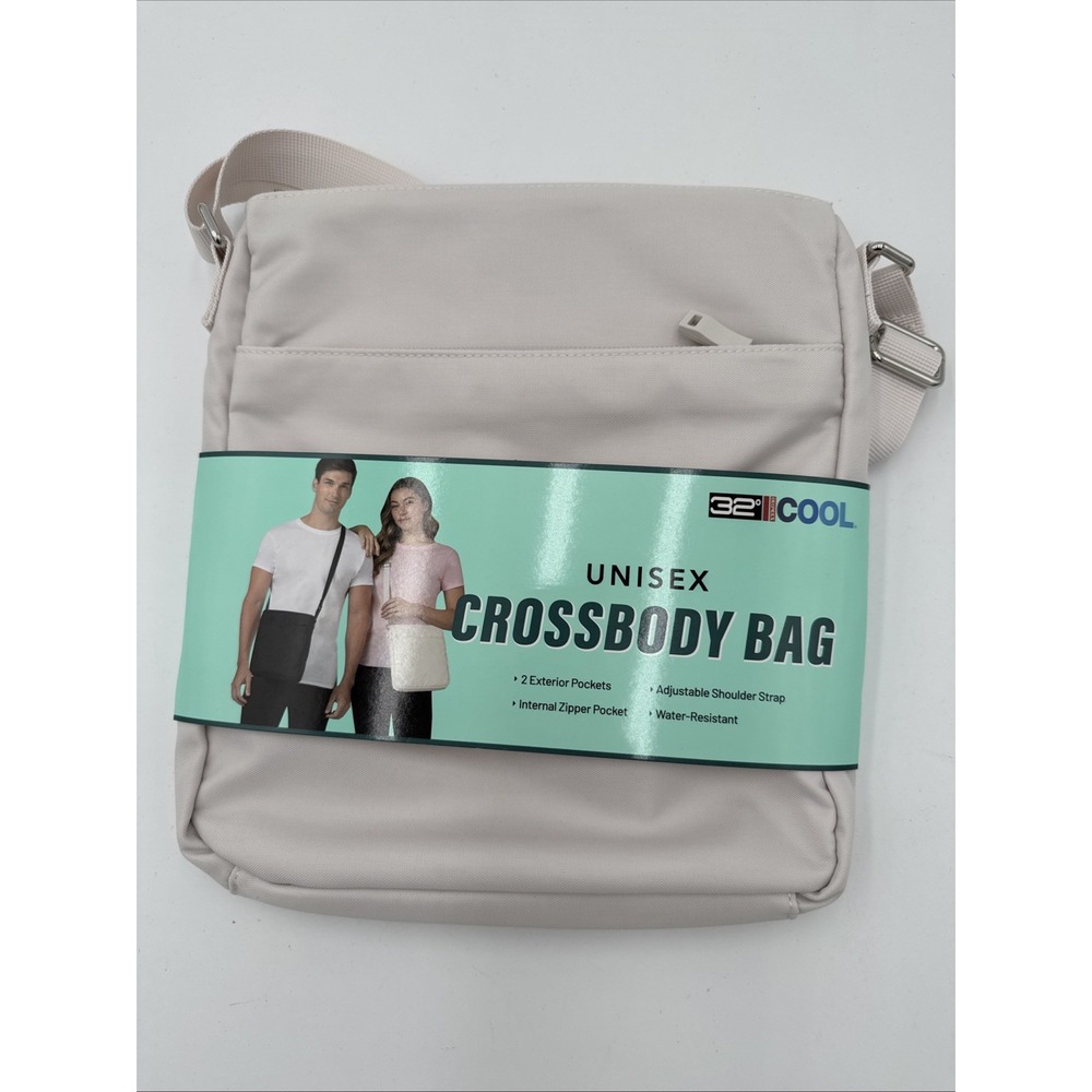 32 DEGREES COOL UNISEX CROSSBODY BAG‎ Cream New With Tags